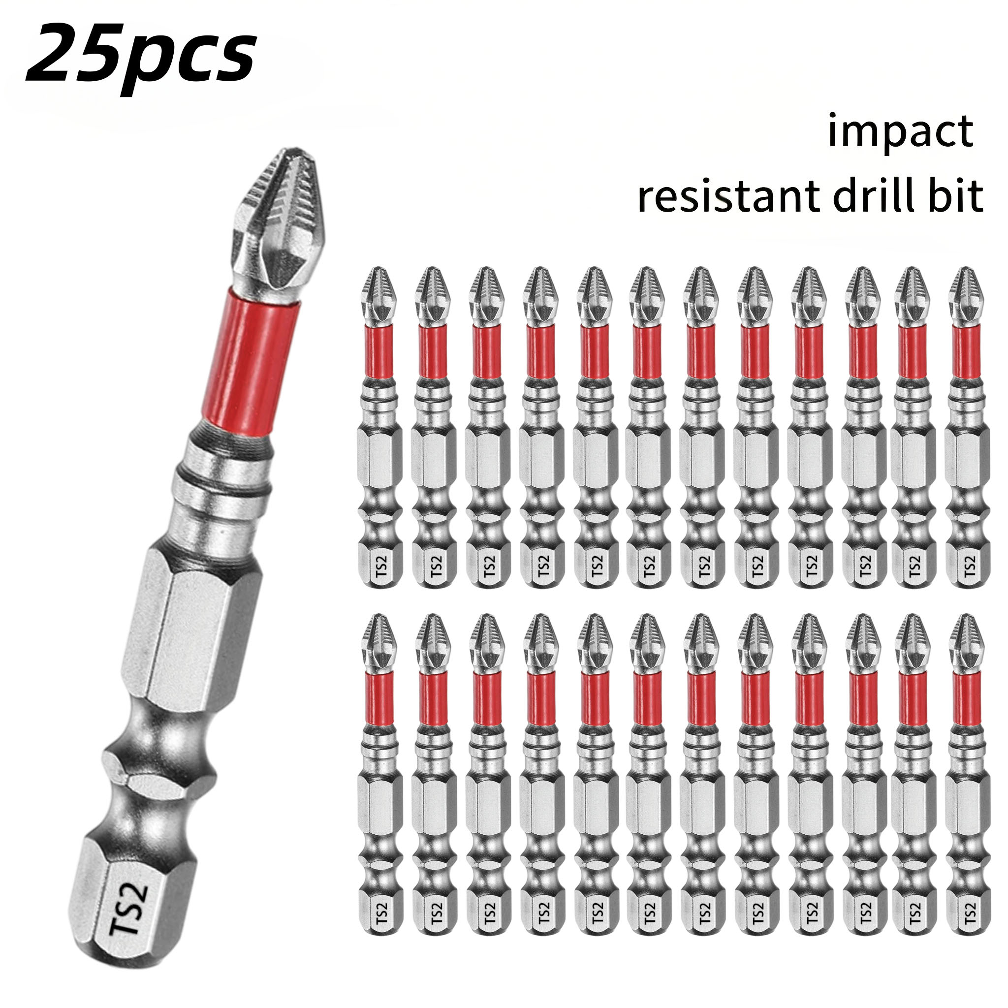 Hand Tools - 25-teiliges Set mit 50-mm-Schraubendreherbits mit langem