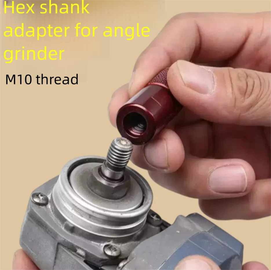 Electrical - Universeller M10-Winkelschleifer auf 6,35-mm-Sechskantbohrer-Adapter, elektrischer Bohrfutteraufsatz