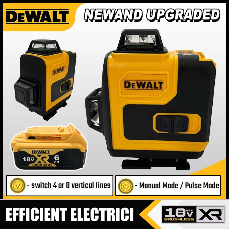 Laser Level 16 Lines 4D Green - Dewalt Laser-Nivelliergerät 360 Grün 16 Linien