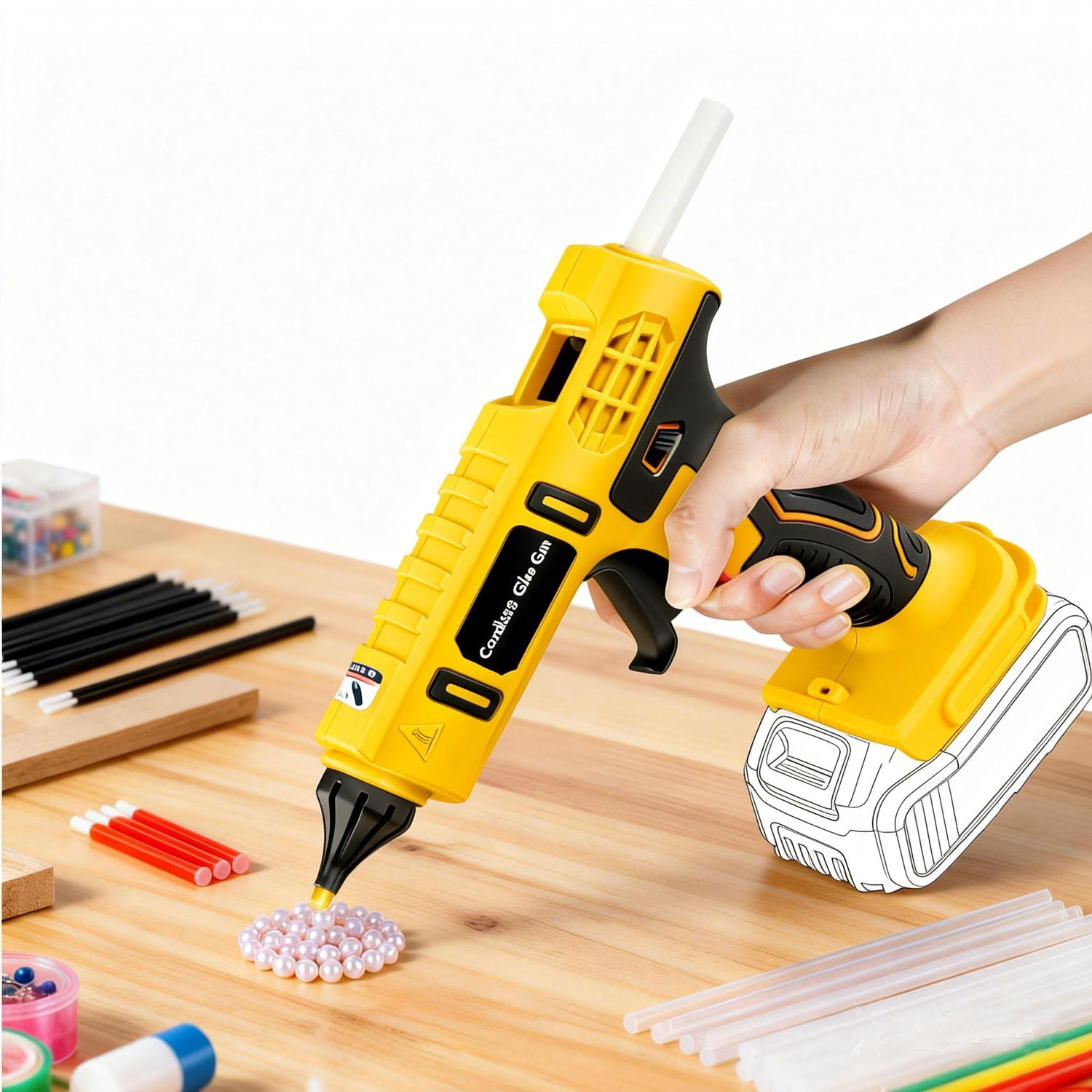 100W Akku-Heißklebepistole für – Hot Melt Glue Gun Cordless Bewertung und Preis