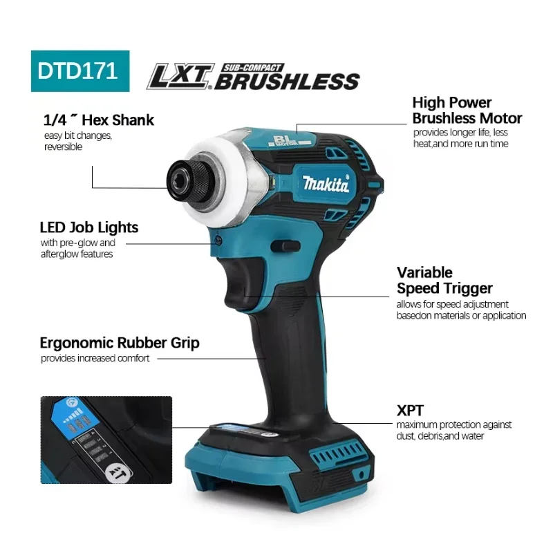 Makita DTD171 Bürstenloser Sch – Brushless Cordless Electric Drill 18V Bewertung und Preis