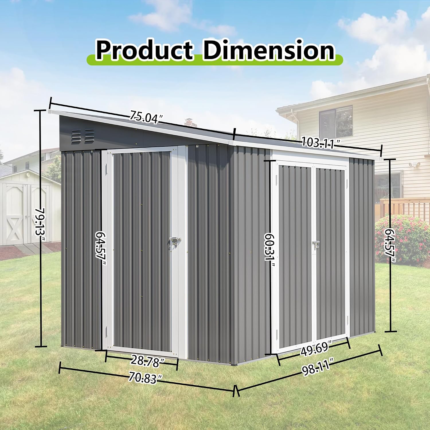 6x8FT Schiebeschuppen aus Meta – Garden Tools Bewertung und Preis